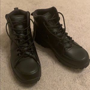 Black Nike Manoa Leather Boots.  Size 11.5.